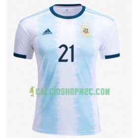 Argentina Paulo Dybala 21 Maglia Prima Copa América 2019 Manica Corta